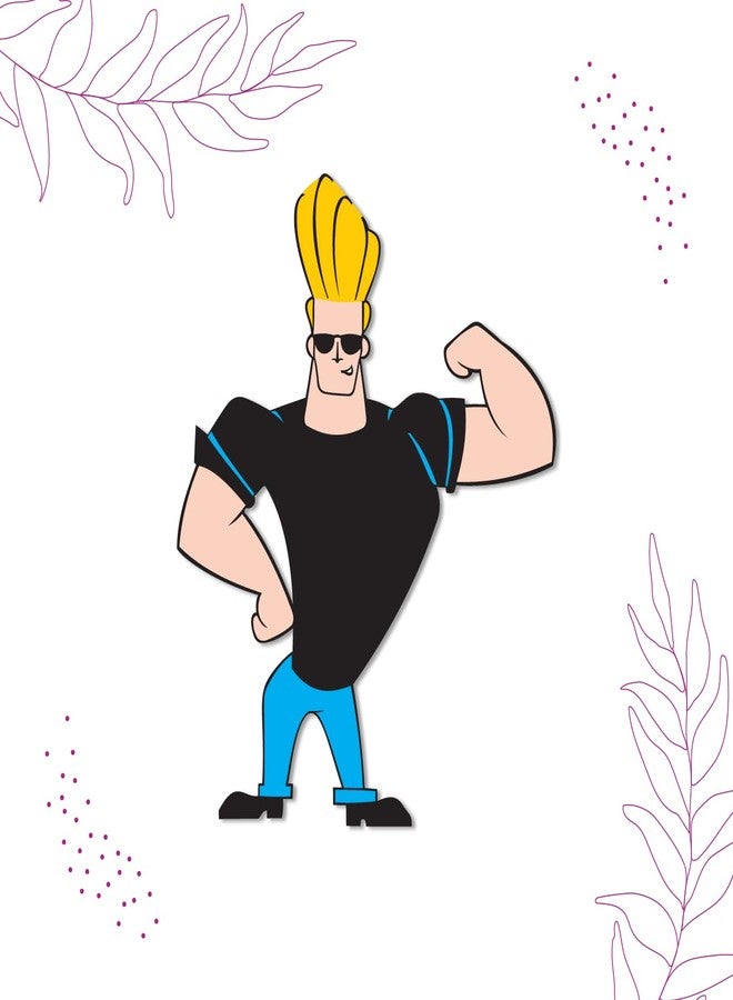 Bhai Please Johnny Bravo Wooden Fridge Magnet (Pack of 1) | Cartoon Characters, Movie, TV, Comics, Anime | Fridge Decorations | Gift for Friends, Colleagues, Gen Y | Birthday, Return Gift - Image 3